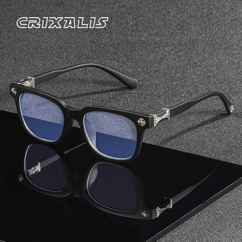 CRIXALIS Vintage Anti-Blue Light Computer Glasses for Digital Eye Strain Relief